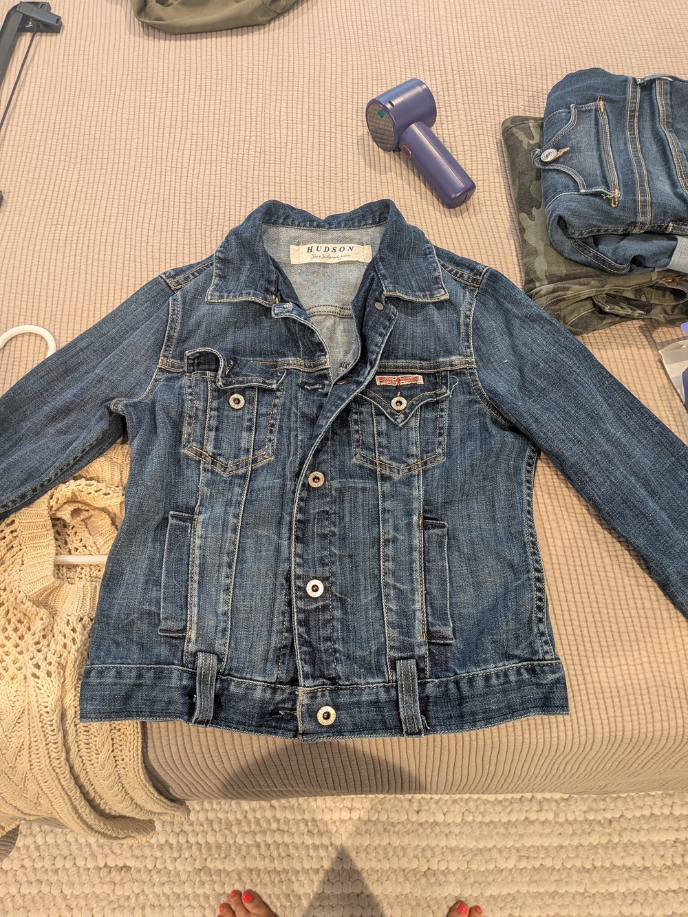 Hudson Jeans Women's Blue Denim Jacket